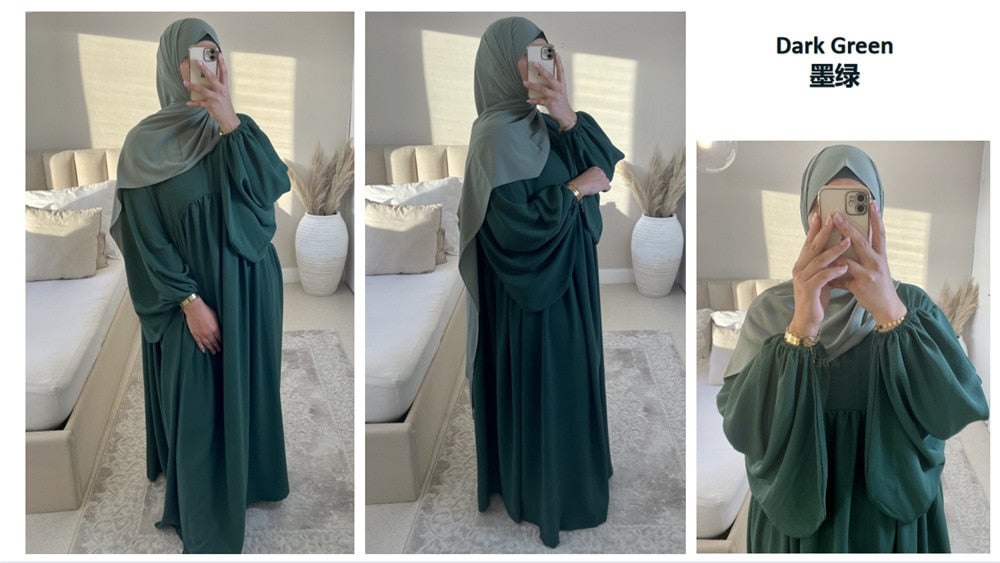 Solid Color Abayas for Women - fydaskepas