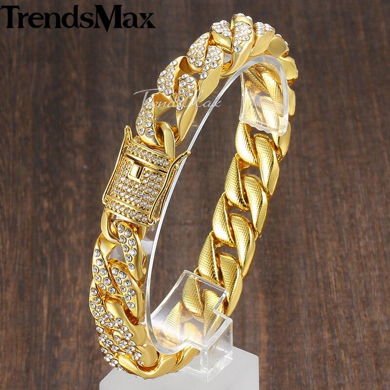 Miami Gold Curb Cuban Bracelet - fydaskepas