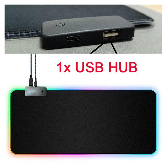 RGB Mouse Pad with Cable - fydaskepas