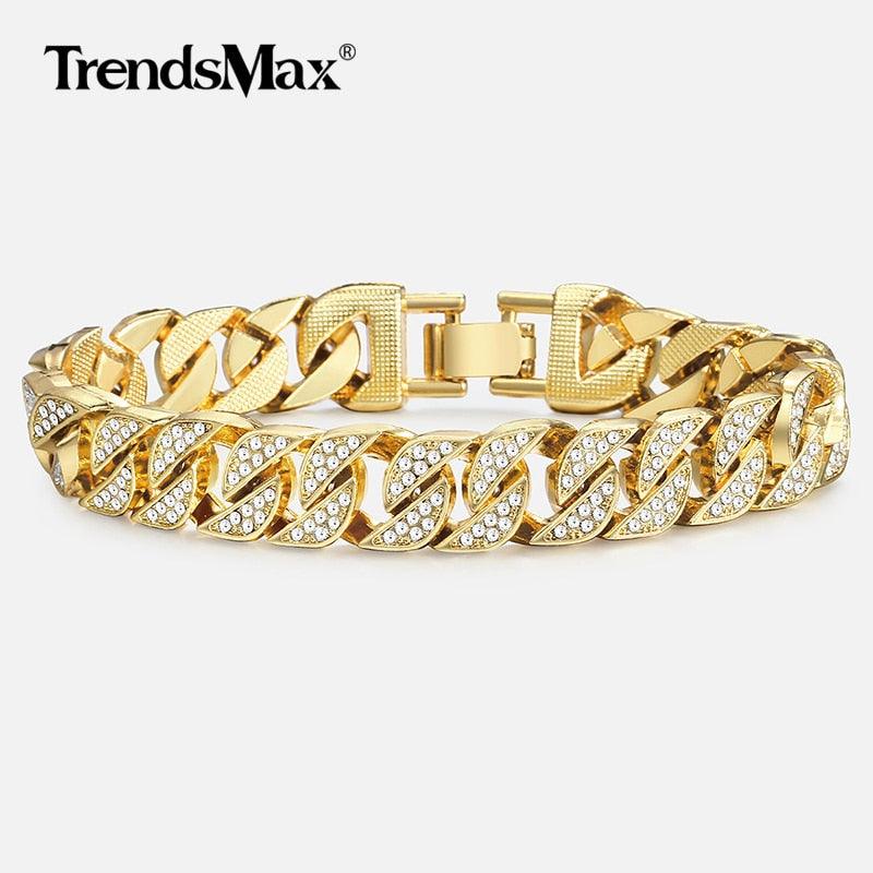 Miami Gold Curb Cuban Bracelet - fydaskepas